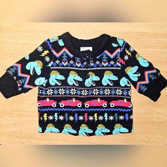 Hanna Andersson Other - Hanna Andersson 0-3M Waffle Dino Sweater